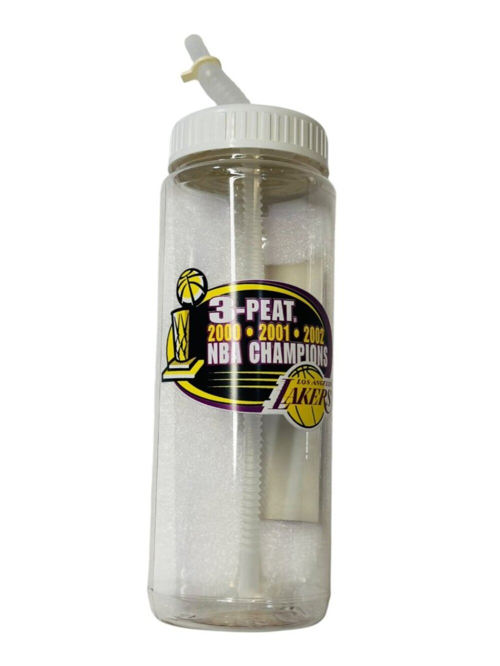 Los Angeles Lakers 32oz Clear Sports Water Bottle – 2000 2001 2002 NBA Champions - Picture 4 of 4